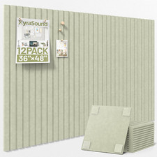 Large Cork Board for Wall 36" X 48" Sage Bulletin Board with Safe Removable Adhe