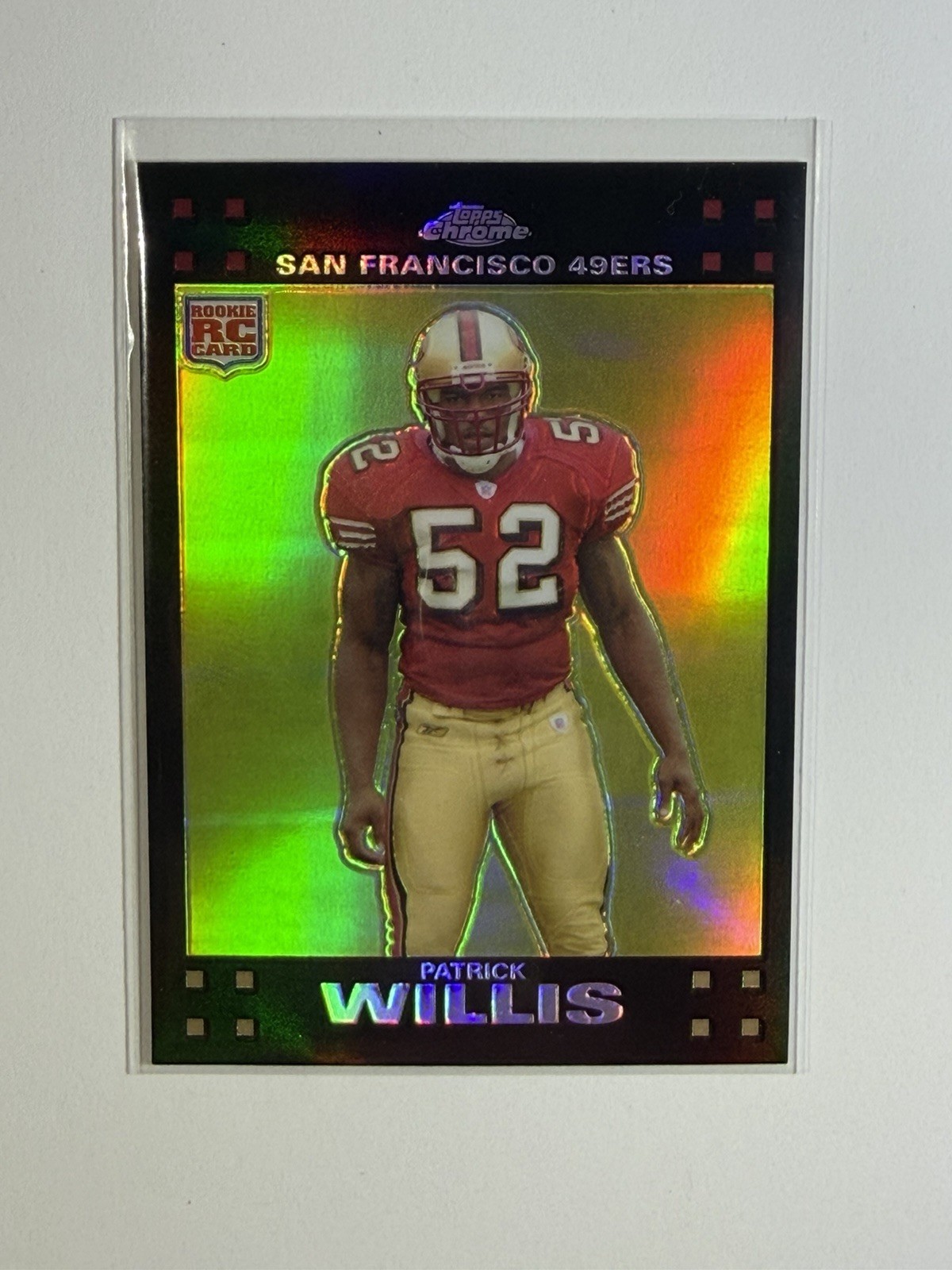 2007 Topps Chrome Patrick Willis #TC240 Refractor (RC) San Francisco 49ers HOF