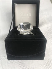 GODINGER SHANNON CRYSTAL FAUX DIAMOND RING WITH BOX