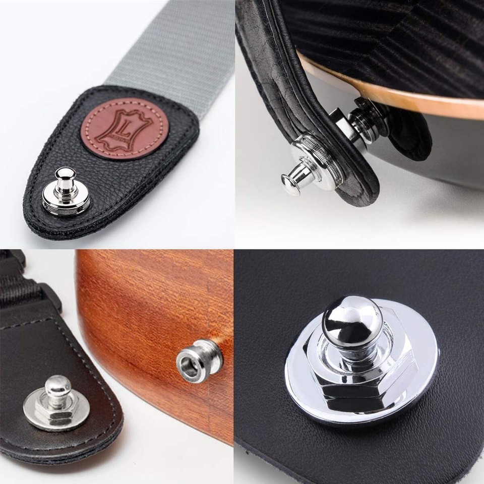 Serratura Sicurezza Per Traversina Chitarra - 2 Pezzi - Blocca Traversina