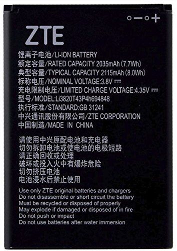 ZTE OEM LI-ION Cellulare Batteria 3.8V 2115mAh LI3820T43P4H694848 4.35V GB 31241