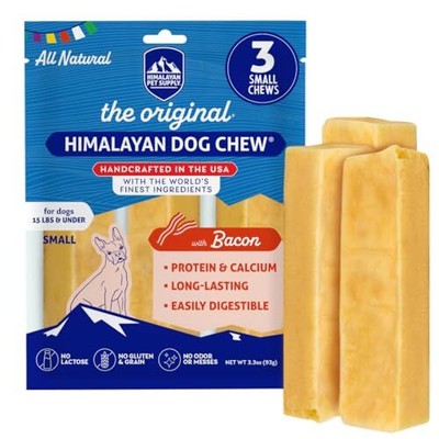 Original Yak Cheese Dog Chew Bacon 3 Small Sticks 1.1 oz Gluten Free Healthy ...