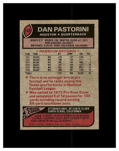 1977 TOPPS FOOTBALL #1-300 YOU PICK SEE PHOTOS OF EVERY CARD STARS *NEW LISTING* - Picture 219 of 433