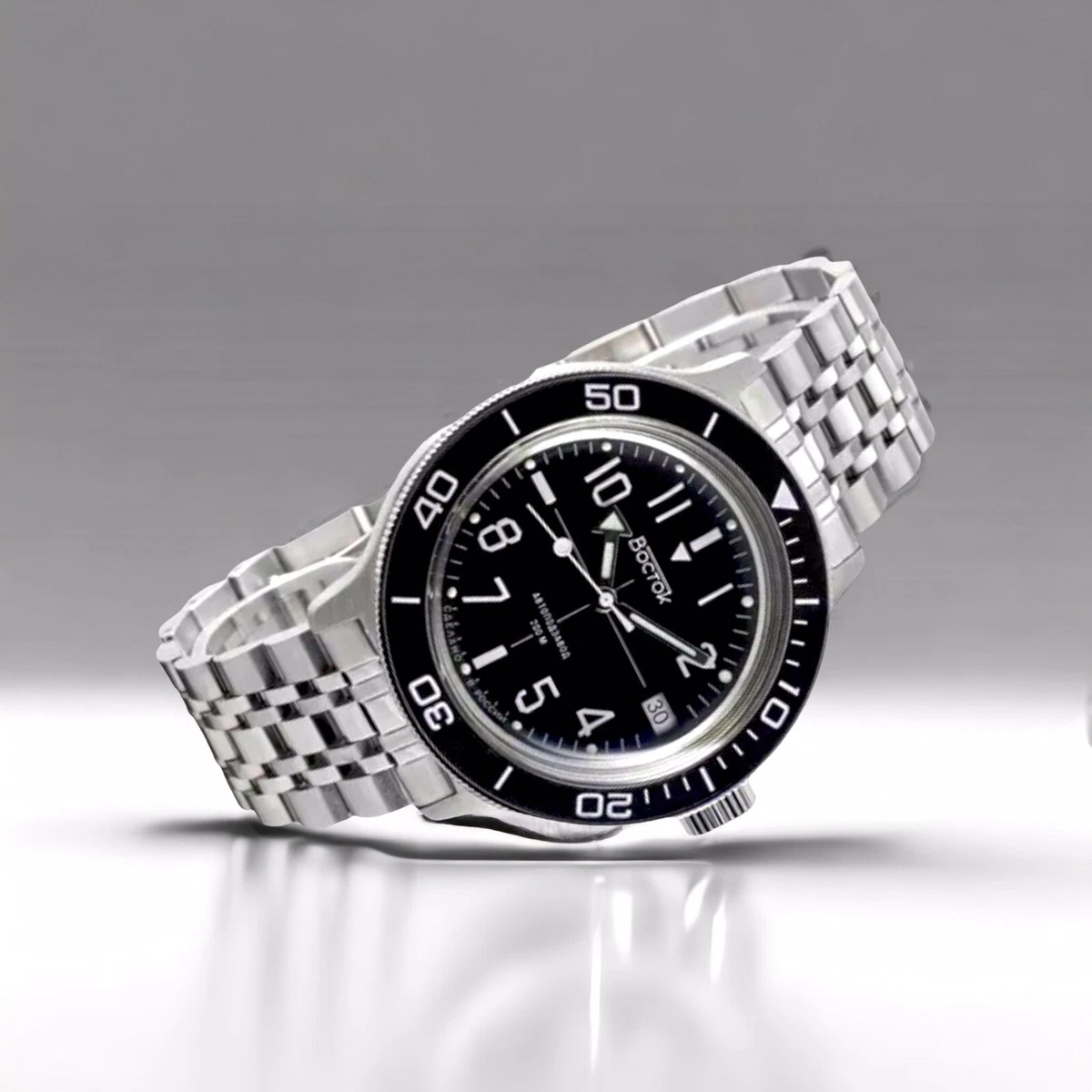 Vostok amphibia shop black dial