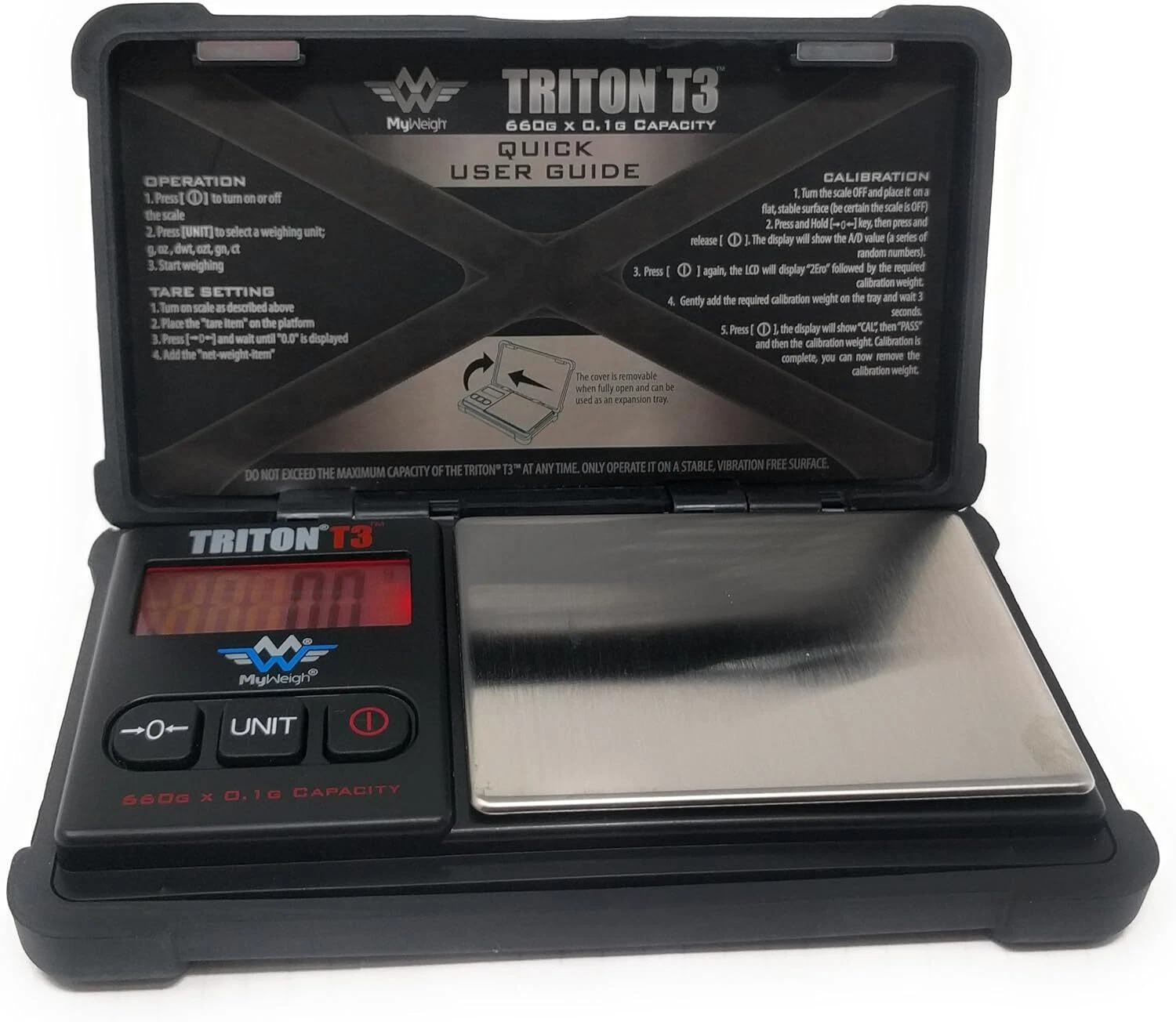My Weigh Triton T3 660g x 0.1g Digital Scale w/Durable Rubber Case black