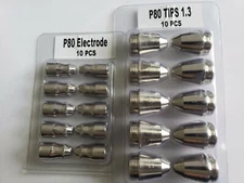 P80 Plasma Torch 60A Consumables 20 Pc Set 1.3 Tips,Nozzles P80-USPS shipping