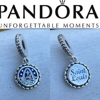 Rare Pandora Saint Louis Arch Exclusive Round Moments Dangle
