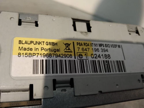 9664513277 Sistema Audio/Radio Cd para CITROEN C5 BERLINA PREMIER 2008 181332 - Imagen 2 de 4