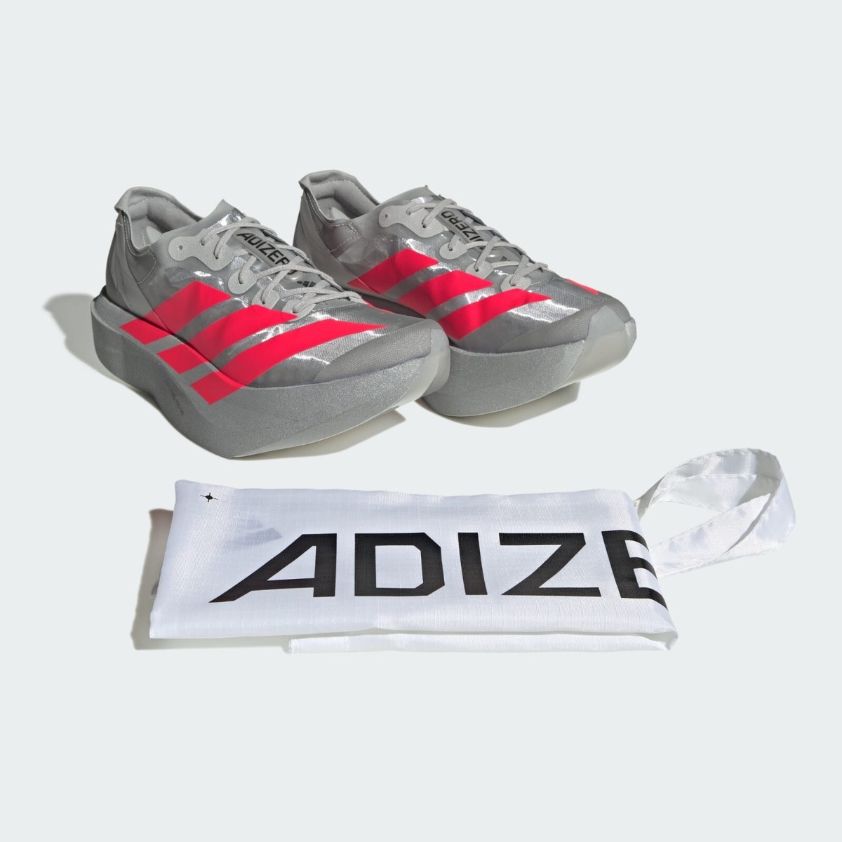 adidas Adizero Adios Pro Evo 2 Silver Metallic-Lucid Red Running