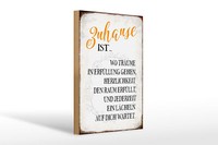 Holzschild Spruch 20X30 Cm Zuhause Ist Wo TräUme LäCheln Deko Schild Wooden Sign