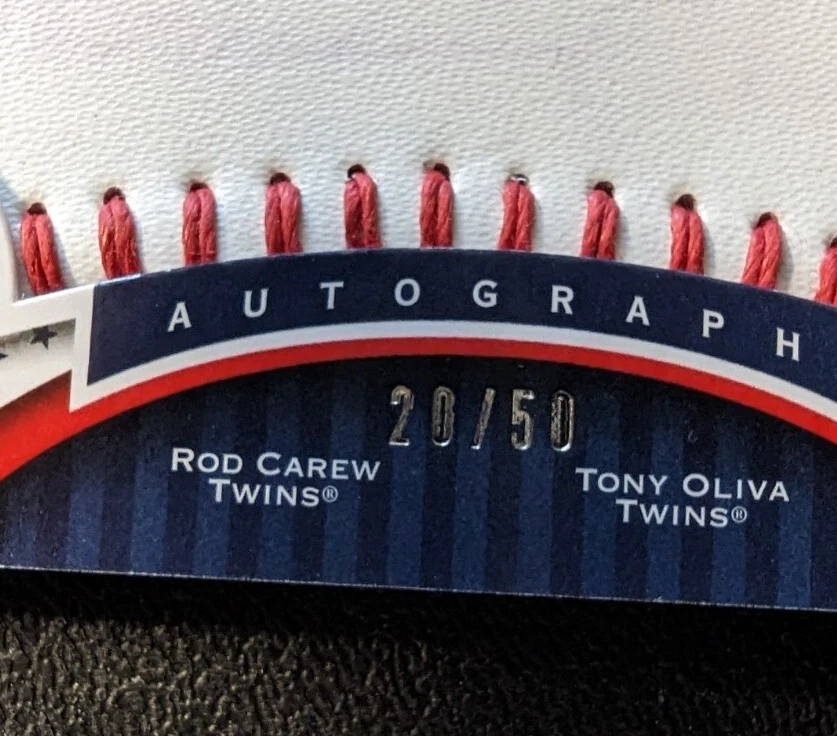 UD Sweet Spot Dual Signatures 2007 Tony Olivia Rod Carew/50 descolorido SPDS-CO Foto 3 de 4
