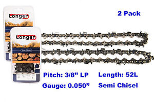 18-Inch Semi Chisel 62 Drive Links Chainsaw Chain 3//8/" LP Pitch .050/" Gauge