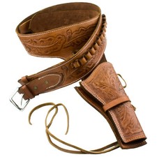 Holster Western Deluxe Tooled Brown - Medium