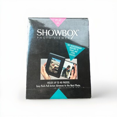 Showbox Photo Viewer 4''X6'' Photos Holds Up To 40 Pictures Album Book Burnes New