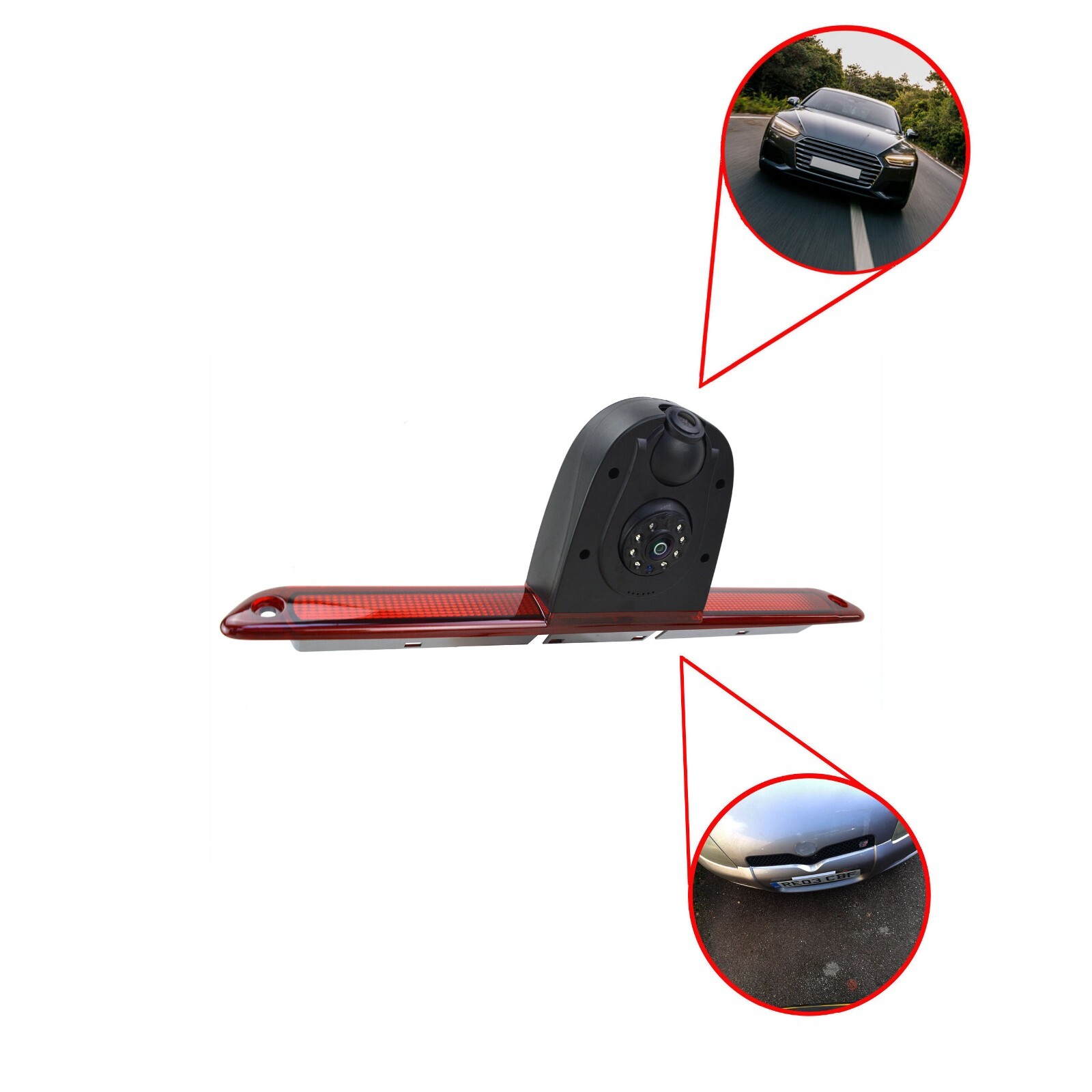 VW Crafter Van Compatible Brake Light Dual Rear Reverse Camera from 2007 to 2015