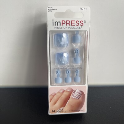KISS imPress  press on PEDICURE 24 Toenails Zehennägel GLORIA