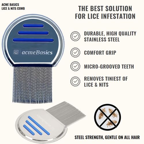 Lice and Egg Removal Comb. Nit Free Terminator. High Quality Stainless Steel - Picture 3 of 8