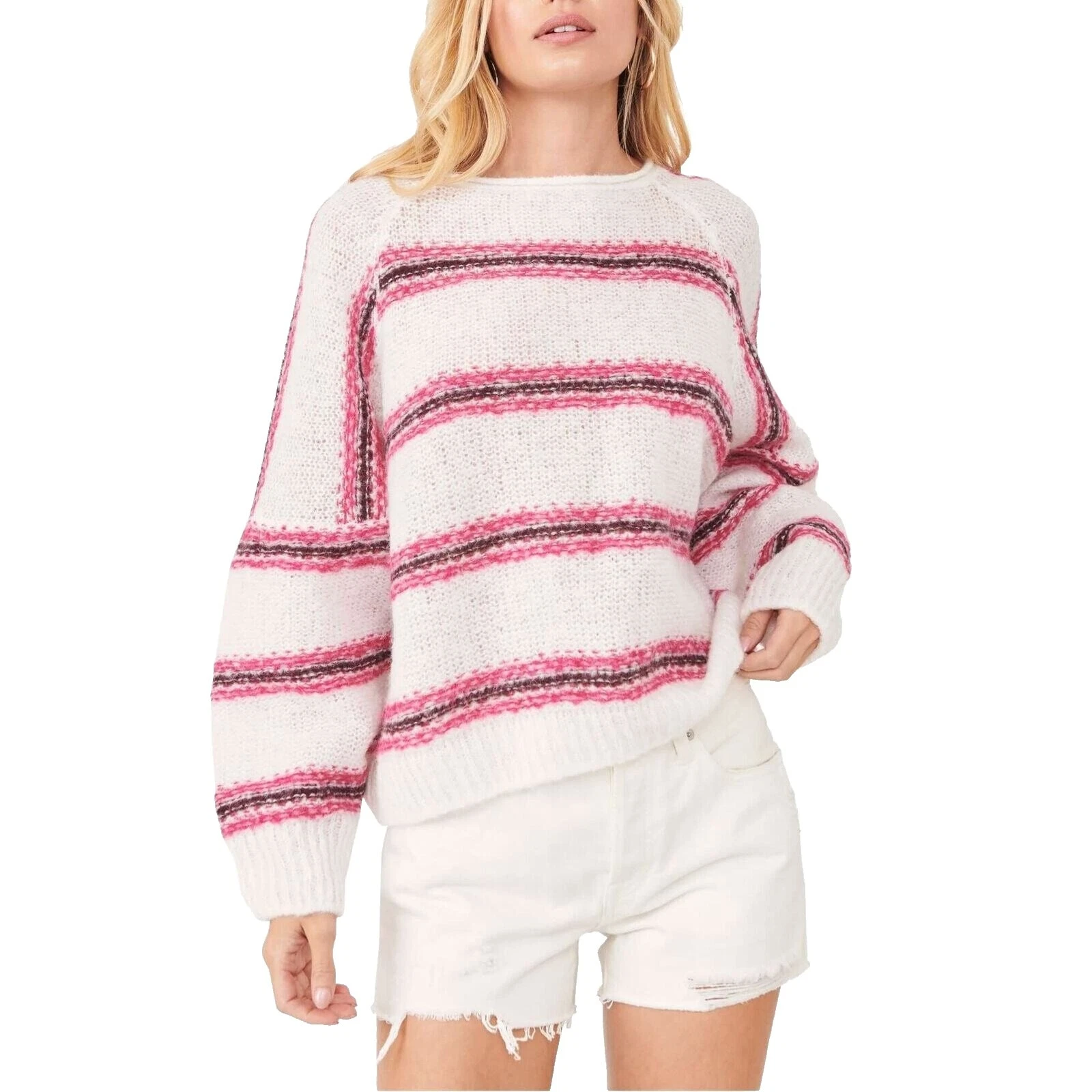 Free People Polyester Striped Sweaters for Women
