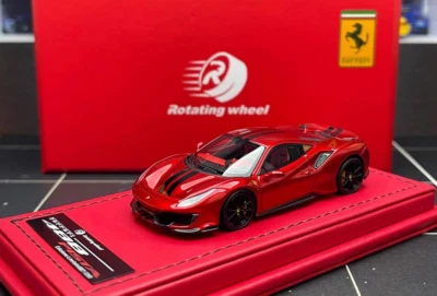1:64 Resin car model Ferrari 488 Pista Metallic red | eBay