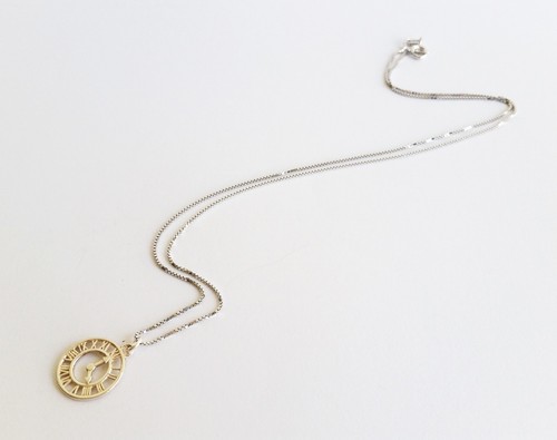 Collar colgante reloj de plata esterlina 925 Alicia en el País de las Maravillas - Imagen 3 de 5