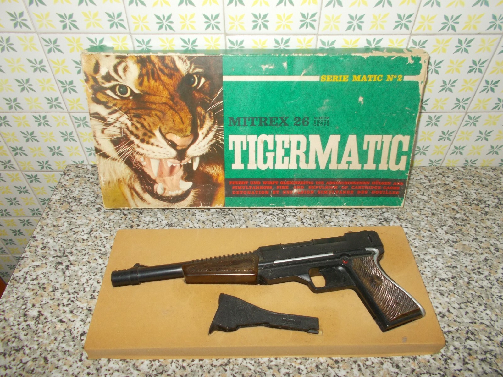 SCATOLA BOX PISTOLA TIGERMATIC MITREX 26 SERIE MATIC N.2 EDISON ANNI 60/70 OTTIM SCATOLA BOX PISTOLA TIGERMATIC MITREX 26 SERIE MATIC N.2 EDISON ANNI 60/70 OTTIM