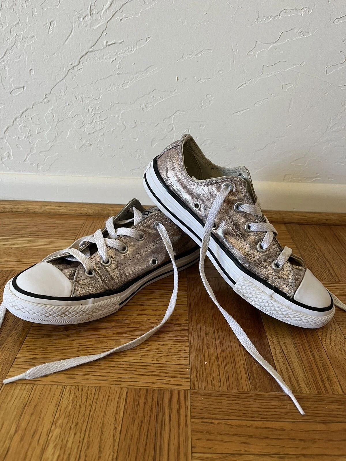 Scarpe basse per bambini Converse All Star lucide metallizzate Chuck Taylor taglia 1