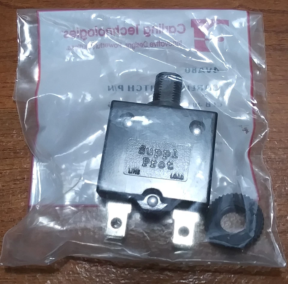 Genuine Carling Push to Reset Panel Mount AC/DC 40 amp Circuit Breaker - Image 2 of 3