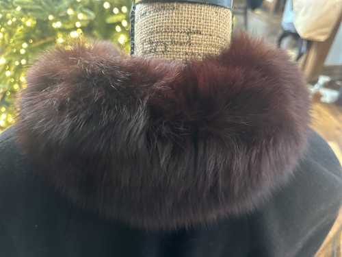 Saks Fifth Avenue Regency Cashmere Blend Coat Fur Collar Vintage Women’s - Picture 4 of 9