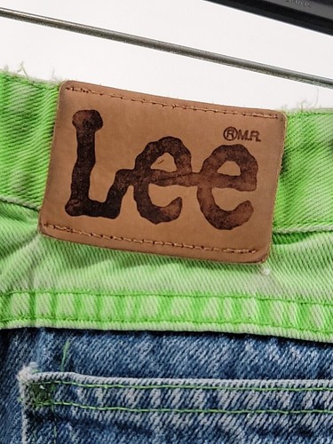 Lee Jeans Boys Size 16 Regular Color Blue 5 Pockets Patches Denim Straight Leg - Picture 3 of 7