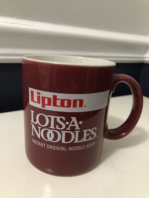 Vtg Lipton Lots A Noodles Instant Oriental Noodle Soup Promo Advertisement Cup