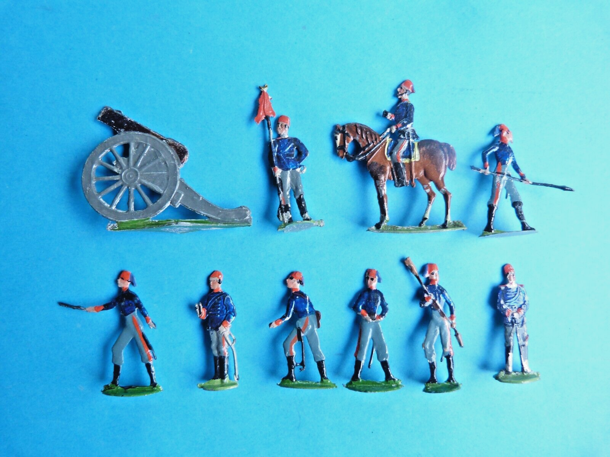 Plats d'étain - Zinnfiguren - Flat Tin : 10 soldats