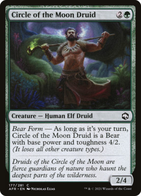 x4 Circle of the Moon Druid AFR MTG 177/281 COMMON M/NM 4x