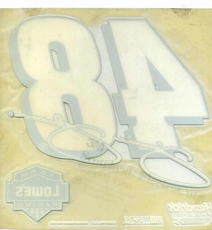 Calcomanía adhesiva troquelada WinCraft Racing Jimmie Johnson #48 Lowe's 8" N10 Foto 2 de 2