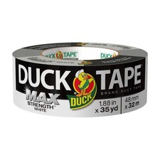 Duck Brand Max Strength Duct Tape - 1 Roll - Heavy 35 Yards 1 Pack , White
