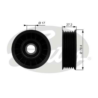 Gates Umlenk-/FüHrungsrolle, Keilrippenriemen FüR Buick Cadillac Chevrolet-image