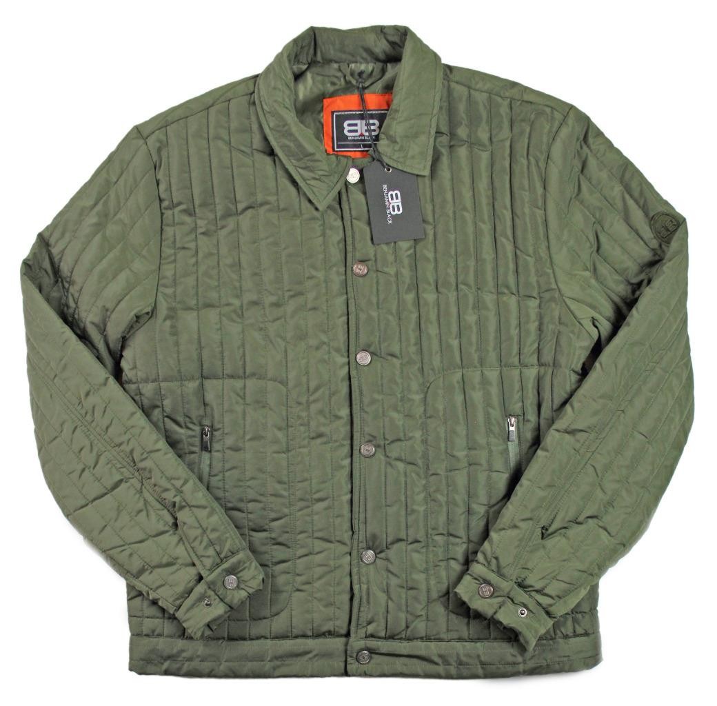 L Puffer Zip Front Insulated Quilted Olive Green $149