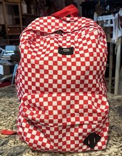 Vans Old Skool III 22L Checker Red/White Backpack Checkerboard School Bag NWT
