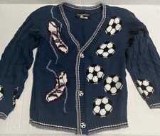 Vintage Kids Expressions Soccer sweater/ Cardigan 4T