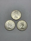 Lot of 3 Canada 1963 Silver 50 Cents Coins Canadian Half Dollars 34.93g