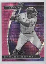 2021 Panini Chronicles Titan Pink Pulsar Prizm Carlos Correa #21 0g7