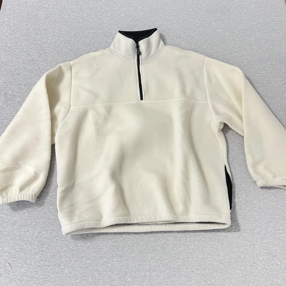 Suéter De Colección Timberline Colorado Para Hombres L Blanco Vellón Cuarto Cremallera EE. UU. Esquí Años 90 Foto 2 de 4