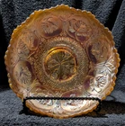 Fenton Dragon and Lotus  Amber Carnival    Bowl  1913c.            ( A)