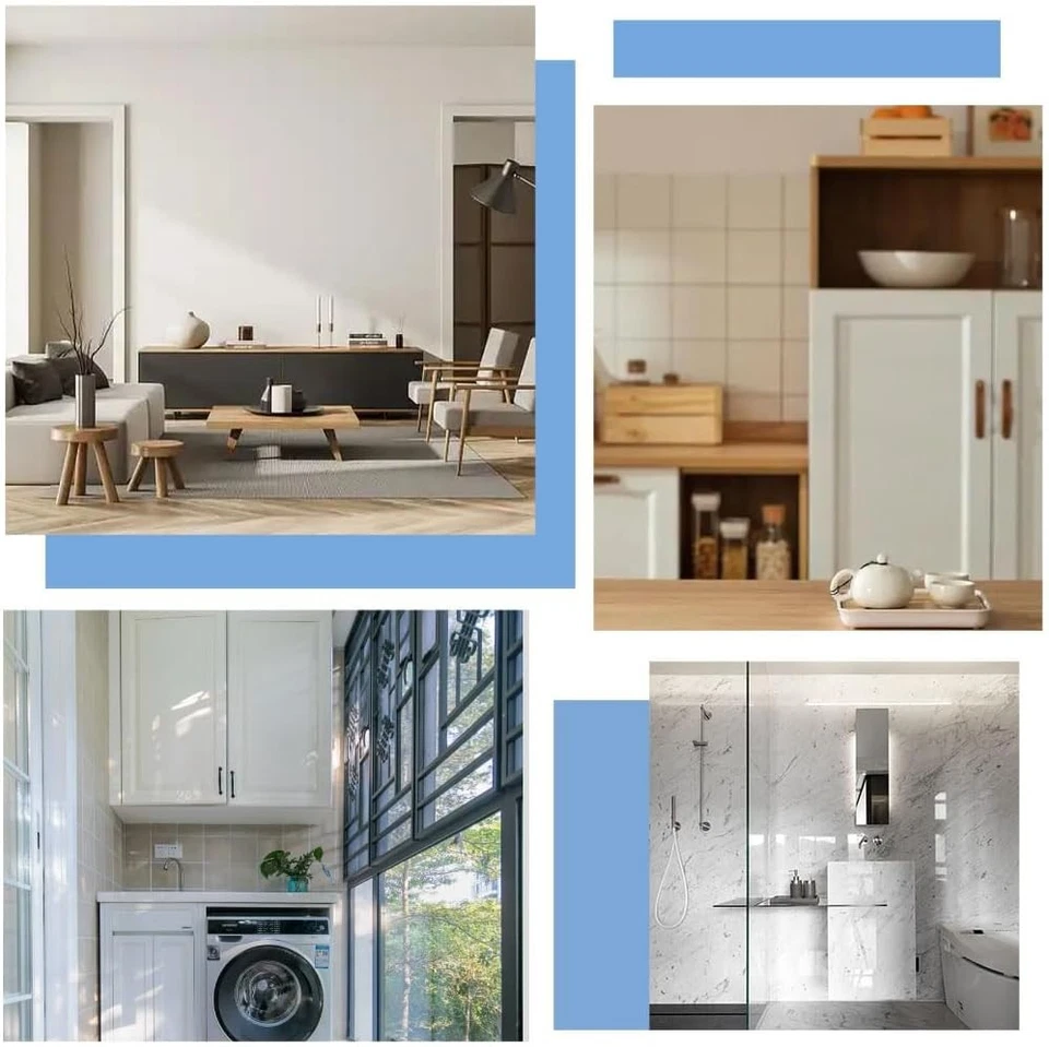 100 Pack Self-Adhesive Marble Tiles Sticker Stick On Wall Floor Kitchen Bathroom - Image 4 of 4