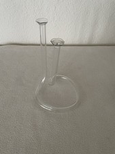 Glass Ruffled Heart Shaped Bud Vase 2 Tubed