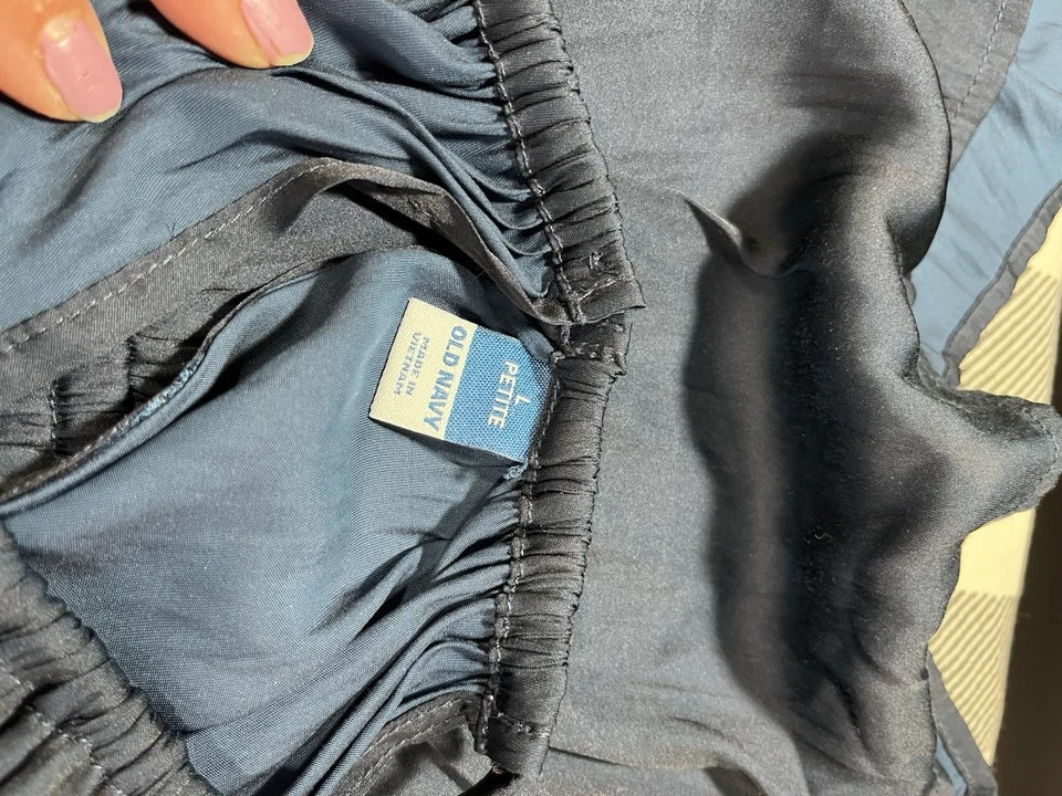 Old Navy Sleeveless Top Americana Woven Tank Petite L Dusty Indigo - Image 4 of 4