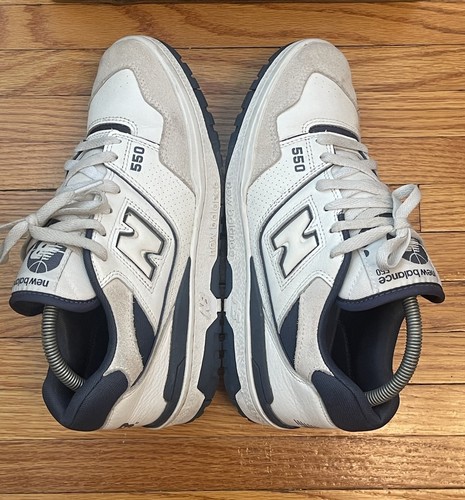 Scarpe uomo taglia 9 New Balance 550 bianche vintage indaco BB550STG Dunk 2023 - Foto 2 di 9