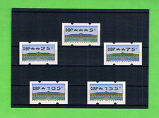 Seltener Satz 5-155 DBP-Logo ** ATM Nr 2.2.1 &bdquo;Sanssouci&ldquo; 5 Werte kompl. 5 endend