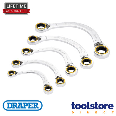 Draper Expert 03941 Doppelring Ratsche Halbmond Schraubenschlüssel Set (5 Stück)