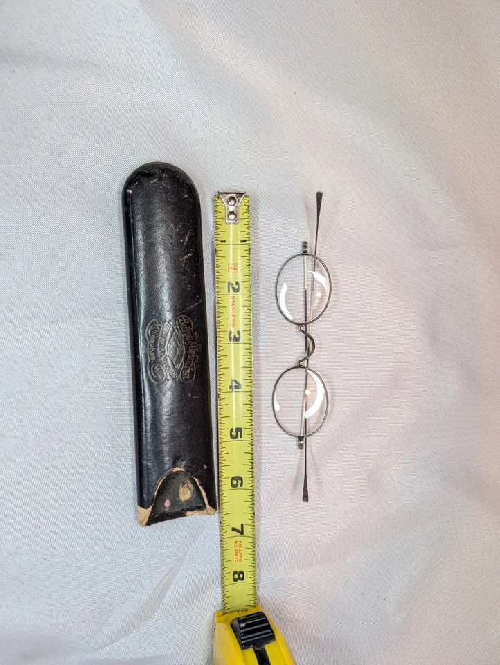 Vintage Bunde & Upmeyer Wire Rim Glasses with Case - Image 3 of 4