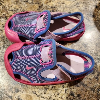 Nike Sunray Protect TD Toddler Girl Water Sandals Water Shoes Pink Purple